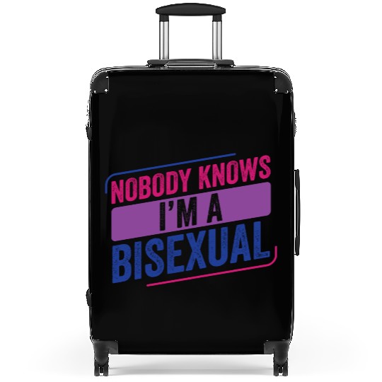 Nobody Knows Bi Pride Bisexual Bisexuality Flag Suitcases