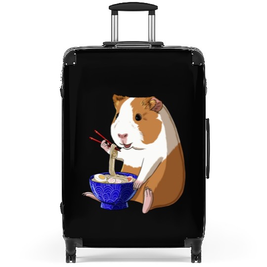 Funny Japanese Kawaii Ramen Noodles Guinea Pig Suitcases