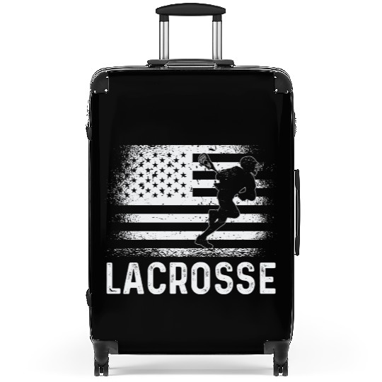 Lacrosse LAX American USA Flag Suitcases