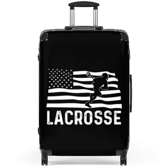 Lacrosse American Flag USA Suitcases