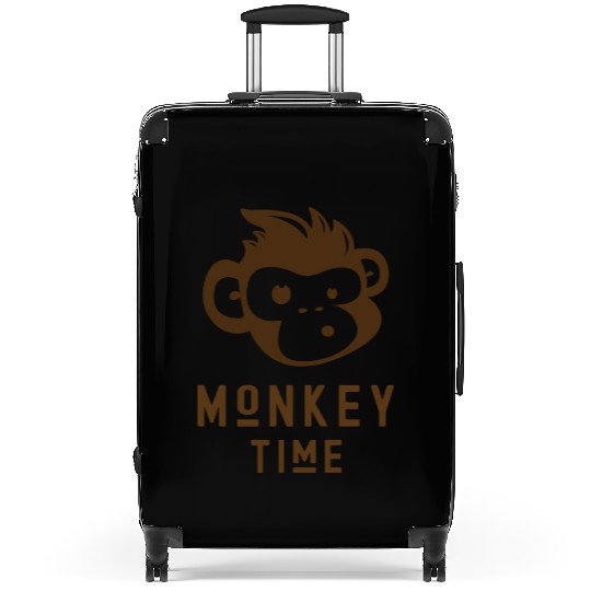 It's Monkey Time Cute Funny Monkey Face Suitcases