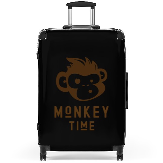 It's Monkey Time Cute Funny Monkey Face Suitcases