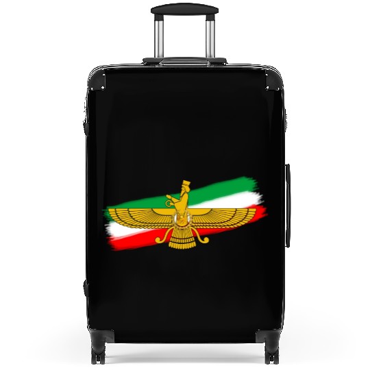 Iran Flag Faravahar Lion Sun Suitcases