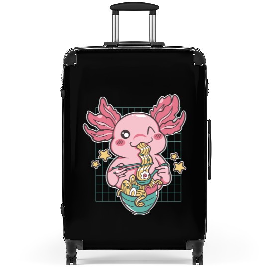 Funny Kawaii Axolotl Suitcases