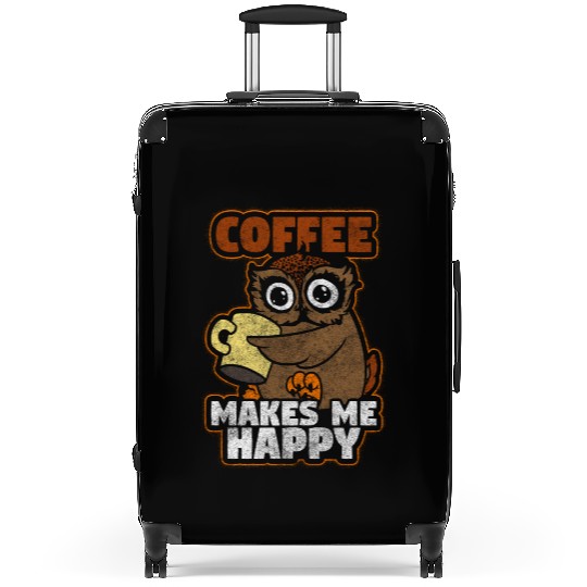 Owl Nature Birds Wisdom Suitcases