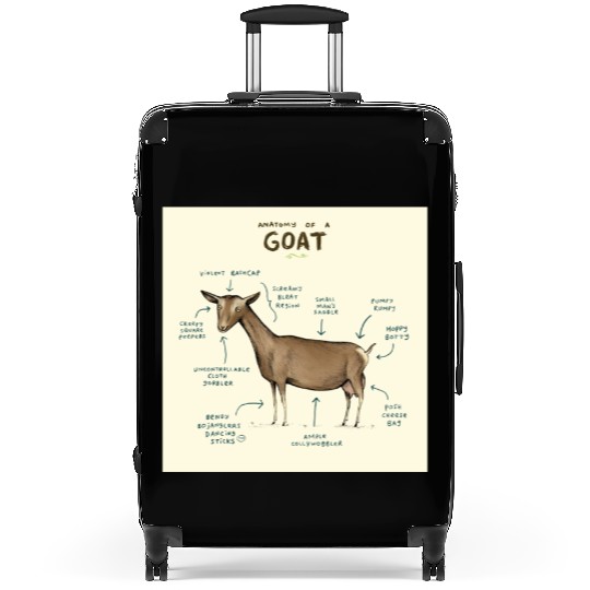 anatomy of a goat greeting card Suitcases