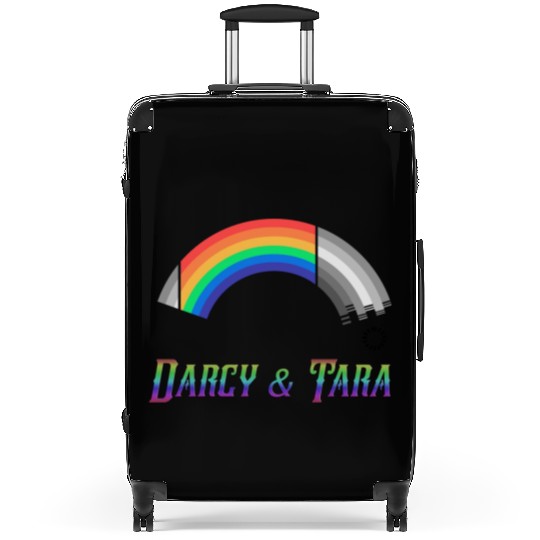 Heartstopper Rainbow Darcy and Tara LBGTQIA+ Suitcases