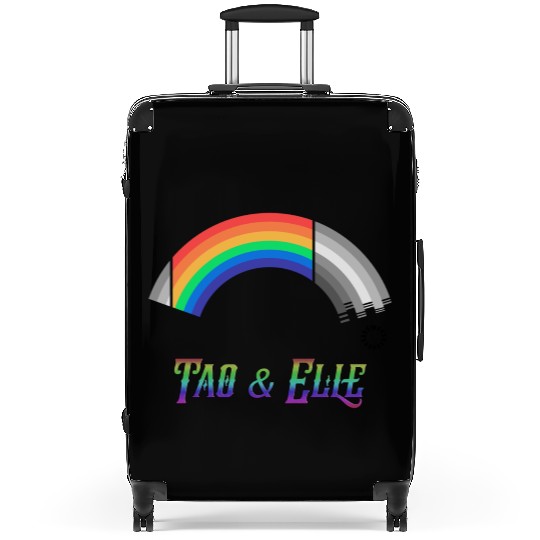 Heartstopper Rainbow LBGTQIA+ Tao and Elle Suitcases