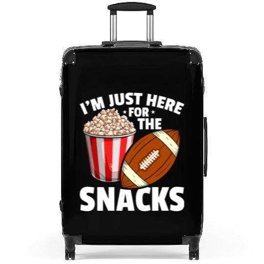 Football Popcorn Snack Food Lover Suitcases