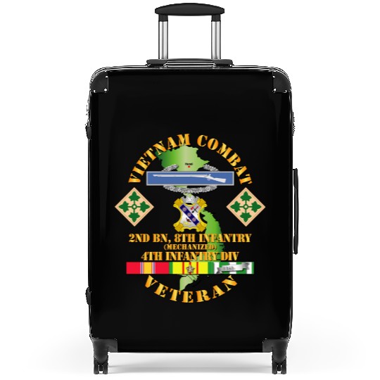 Army Vietnam Combat Infantry Veteran w 2nd Bn 8th Suitcases