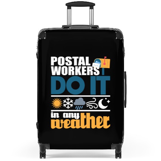 Postal Workers Do It In Any Weather Mailman Mail Suitcases
