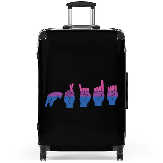 Bisexual ALS Pride BI Sing Language LGBT Lover Bi Suitcases
