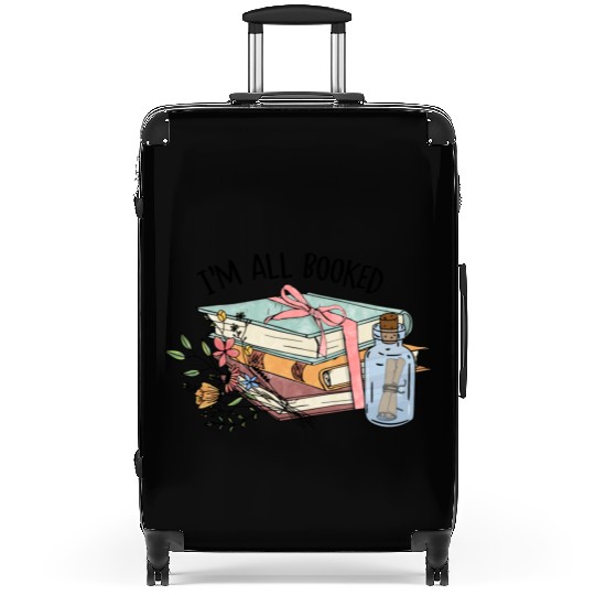 I m all booked sublimation Suitcases