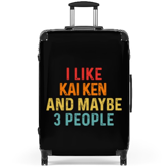 I Like Kai Ken And Maybe 3 People Dog Lover Retro Suitcases