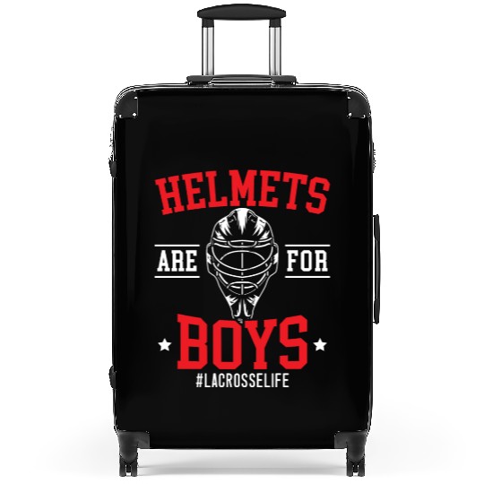 Helmets Are For Boys Lacrosse Goalkeeper Sport Suitcases