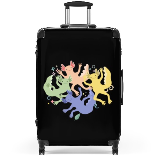 A group of Axolotl friends Suitcases