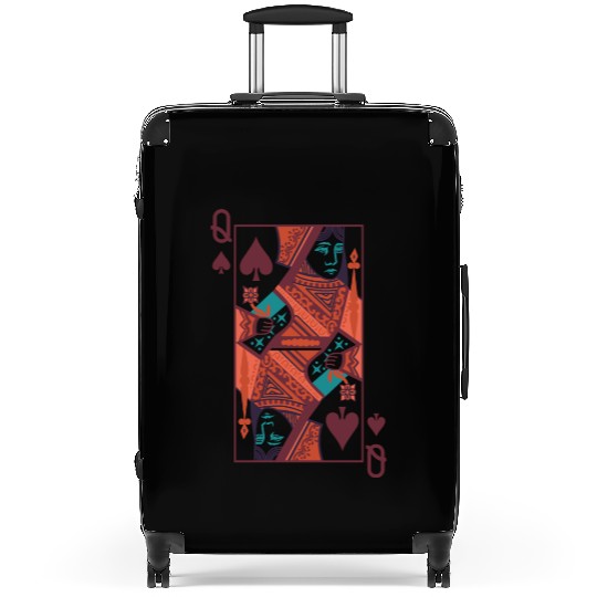 Matching Couple King And Queen Funny Heart Cards Suitcases