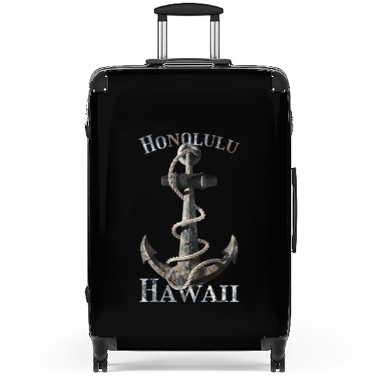 Honolulu Hawaii Nautical Anchor Sailing Suitcases