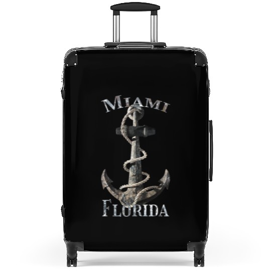 Miami Florida Nautical Anchor Sailing Suitcases