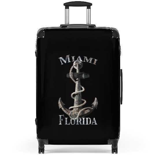Miami Florida Nautical Anchor Sailing Suitcases