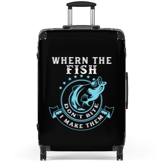Where the fish don't bite I make them. Funny fish Suitcases