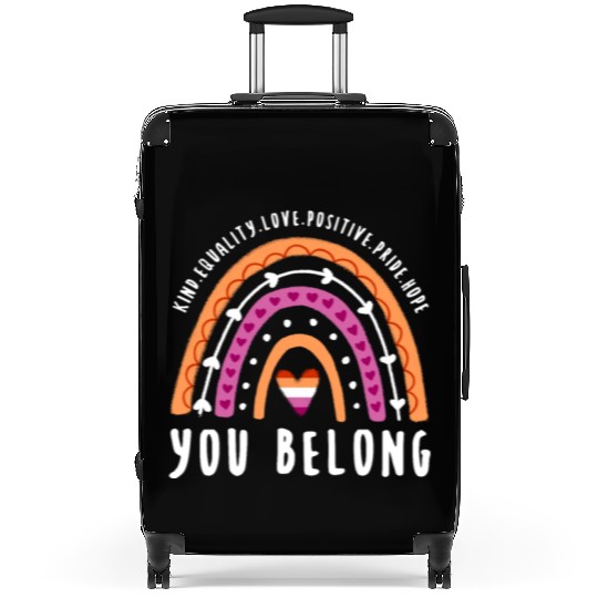 You Belong Lesbian Pride Rainbow Suitcases