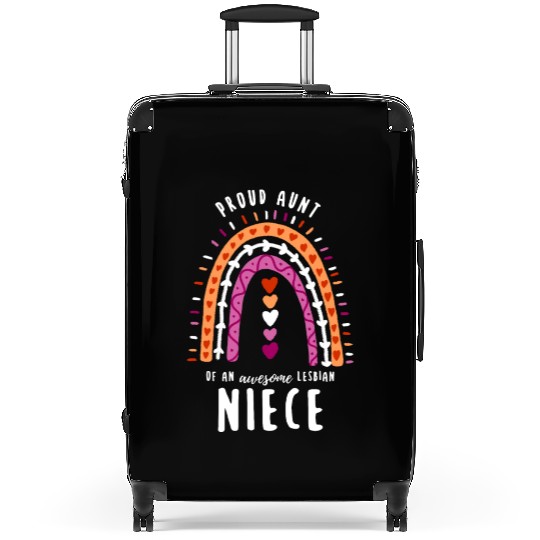 Proud Aunt Lesbian Niece Rainbow Suitcases