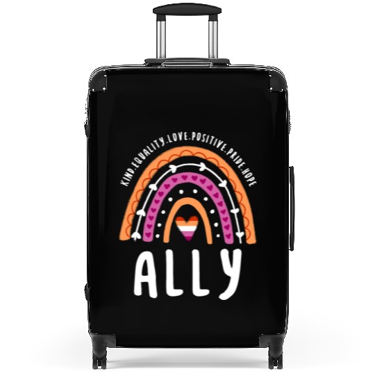 Ally Lesbian Pride Rainbow Suitcases