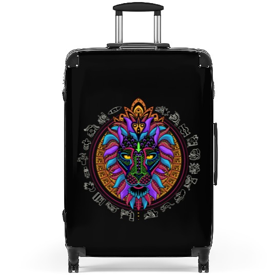 Lion Head Colorful Suitcases