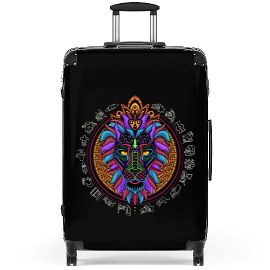 Lion Head Colorful Suitcases