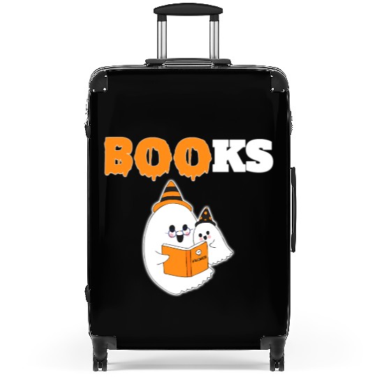 BOO Halloween Librarian Library English Teacher Suitcases