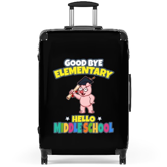 Good Bye Elementary Hello Middle School Graduation Suitcases