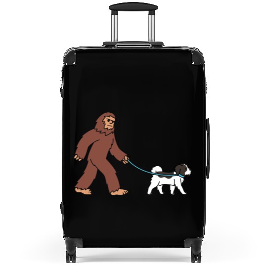Bigfoot Sasquatch Walking Havanese Suitcases