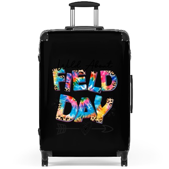 Tie dye leopard Wild About Field Day Teacher Kids Suitcases