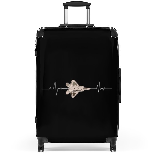 f22 raptor heart beat Suitcases