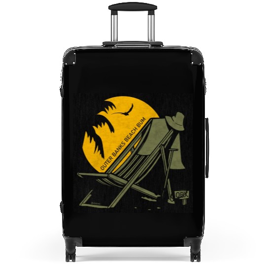 OBX Beach B OBX Army Green Black Vintage Suitcases