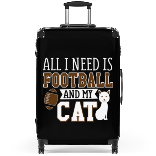 Sunday Football All I Need Is Football And My Cat Suitcases