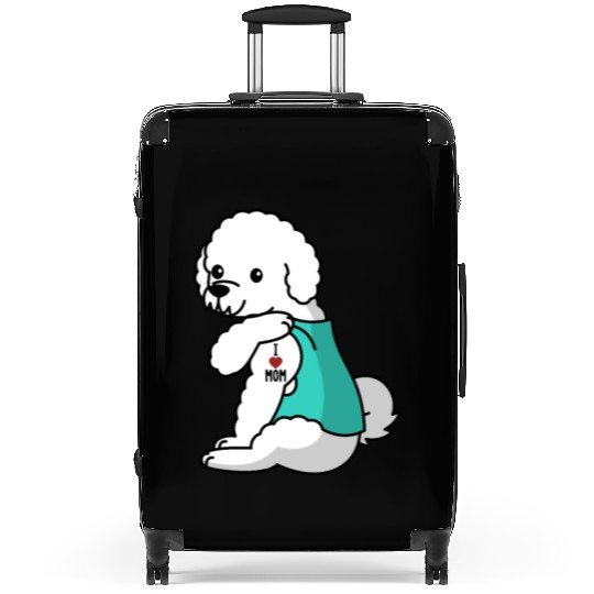 I Love Mom Tattoo Bichon Frise Suitcases