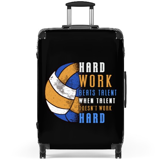 Volleyball Hard Work Beats Beach Volleyball Player Suitcases