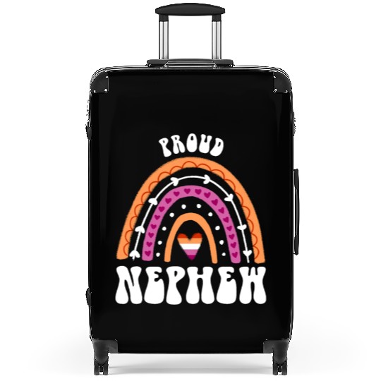 Proud Nephew Lesbian Pride Rainbow Suitcases