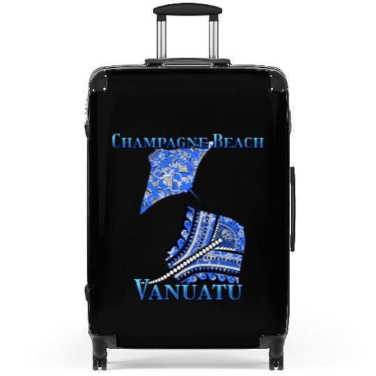 Champagne Beach Vacation Tribal Stingrays Suitcases