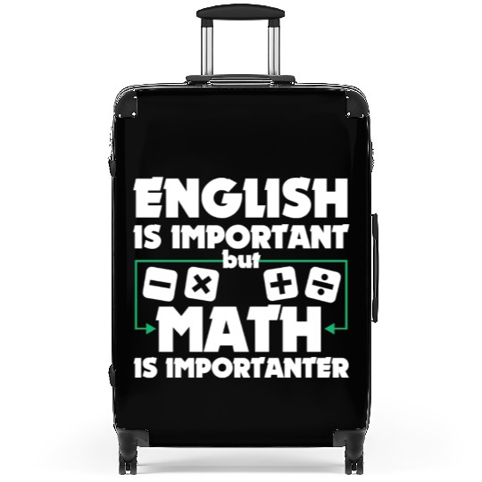 Funny Math Art Student Pun Mathematics Lovers Pun Suitcases