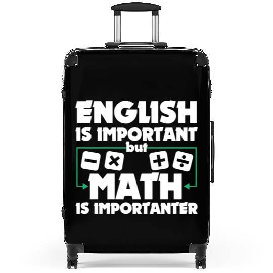 Funny Math Art Student Pun Mathematics Lovers Pun Suitcases