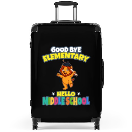 Good Bye Elementary Hello Middle School Graduation Suitcases
