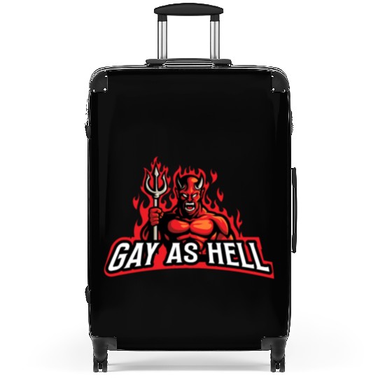 Pride Month Demon - Gay As Hell Suitcases
