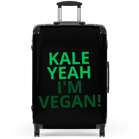 Kale Yeah I'm Vegan (all green version) Suitcases
