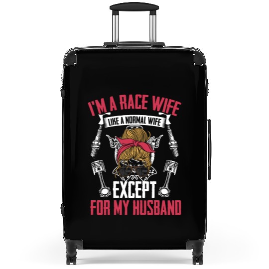 Race Wife Funny Car Racing Humor For Automobile Suitcases