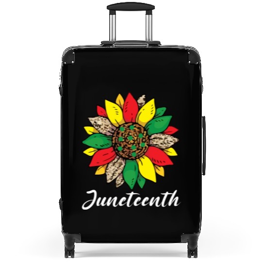 Juneteenth sunflower , African American holiday Suitcases