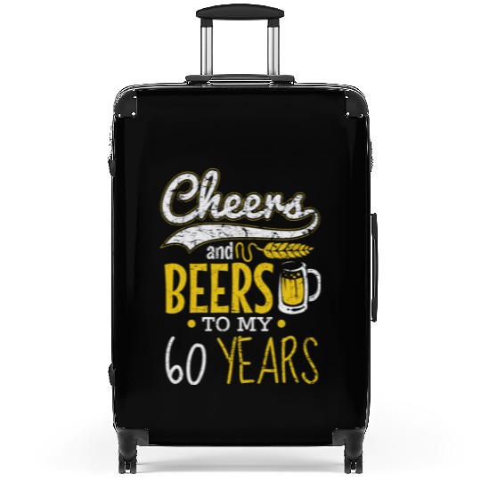 Cheers and Beers 60th Birthday Gift Idea Suitcases