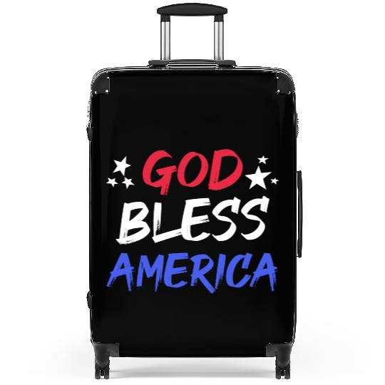 Patriotic USA God Bless America Suitcases